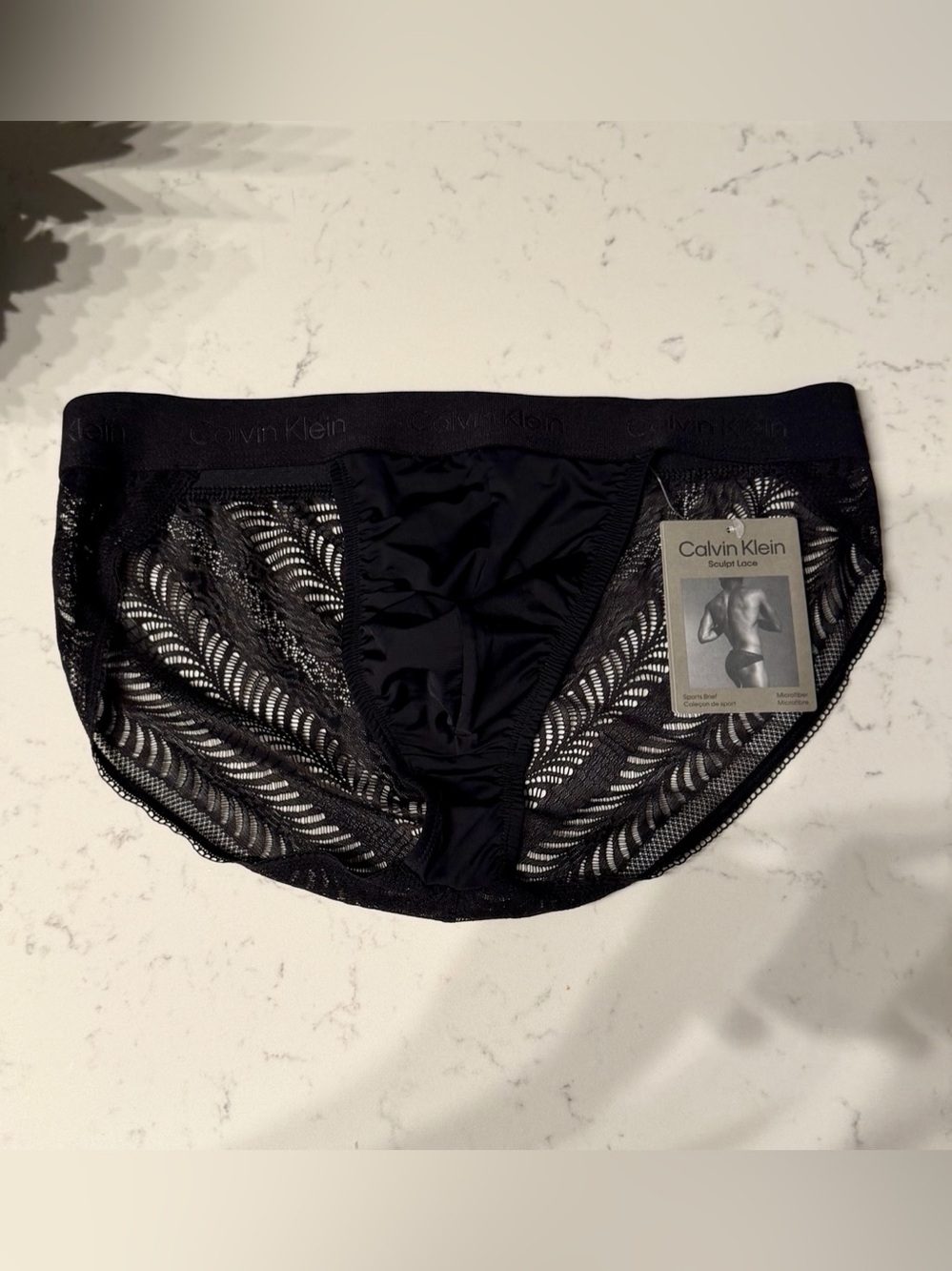 Calvin Klein Sculpt Lace Sport Brief Men's Black